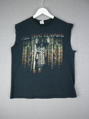 All That Remains Band Tour Tee Graphic Shirt Cut Off Sleeveless Mens Medium